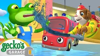 Frozen Firetruck | Gecko's Garage | Cartoons For Kids | Toddler Fun Learning