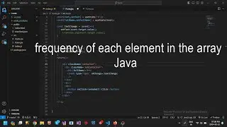 Program to find the frequency of each element in the array in Java