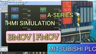 GX Developer : BMOV,FMOV instruction mitsubishi PLC A Series With HMI GT Designer 3 Simulator