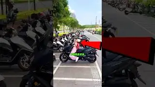 She couldn't stop the motorcycle 😳