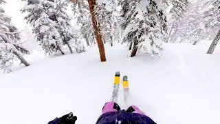 POV Skiing HISTORIC Tahoe Blizzard!!