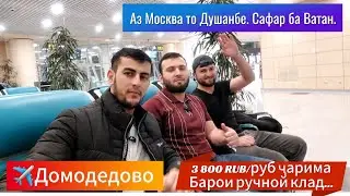 Аэропорт Домодедово / Тафтиши ҳуҷатҳо / 3800 рублей ҷарима / Бо эҳтиёт бошед.