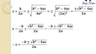 QUADRATIC EQUATION - COMPLETING THE SQUARE METHOD
