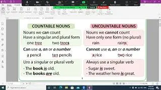 شرح درس ال countable and uncountable