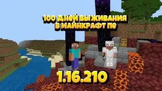 |MCPE|1.16.210|100 дней выживания в майнкрафт пе|