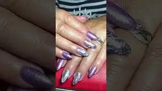 Маникюра дизайн ногтей с фольгой #shorts #маникюр #дизайнногтей