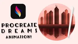 Procreate DREAMS Step by Step Tutorial - Sunset Skyline Animation