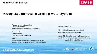 Freshwater Science: Microplastic Removal During Drinking Water Treatment