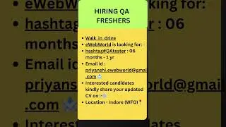 Testing Jobs | Manual Testing| Fresher Jobs 