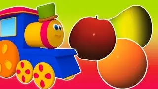 bob buah melatih | 3d kartun untuk kanak-kanak | Video Pendidikan | Nama Buah-buahan | Fruits Train