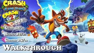 Crash Bandicoot 2: Cortex Strikes Back [PC] - Walkthrough 102% / All Gems & Platinum Time Relics