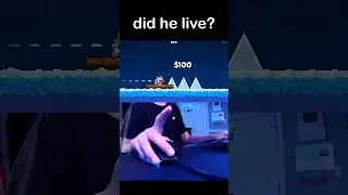 Geometry Dash: Jump Over The Shark To Win! #shorts