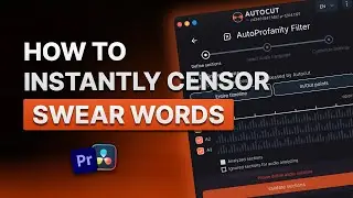 How to automatically censor swear words in Premiere & DaVinci (AutoCut 2026)