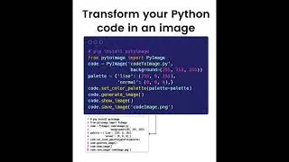 Transform your Python code in an image 