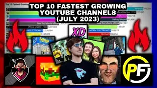 TOP 10 Fastest Growing YouTube Channels (July 2023) - Subscribers