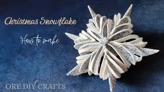 Easy Christmas Decorations - Snowflake Tutorial - DIY