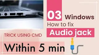 How to Fix Audio jack not working on Laptop or in a Desktop computer. #commandprompt Trick #2023