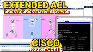 Easy way to block prohibited websites on Cisco and block SSH access and others | extended ACL