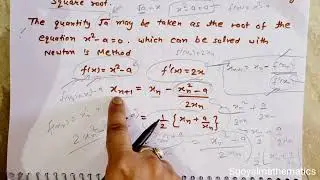 Newton raphson method for square root|| Mgsu MSc math 2019 solved question