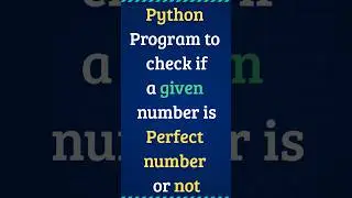 python interview questions and answer || prefect number || python program 