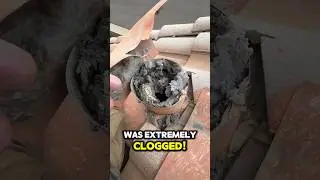 The Dryer Vent expelled to the Rooftop and was Extremely Clogged! #oddlysatisfying #unclogging