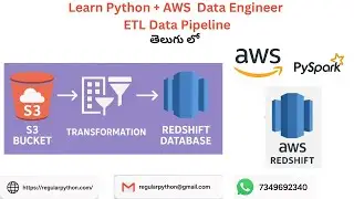 ETL Data Pipeline: AWS S3 to Redshift Database with Transformations | AWS Data Engineer | In Telugu