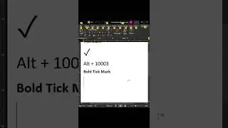 Tick Mark | Keyboard Shortcut | MS Office Word 2021