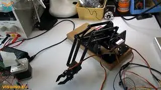 Visuino Control Arduino Robotic Arm with servos