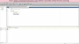 MATLAB- Basic Math Functions