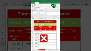 Time calculation in excel 