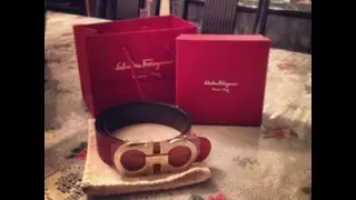 Ferragamo Salvatore XL Big Buckle Belt Reversible Unboxing