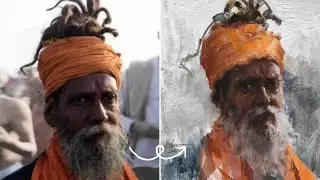 Painting An Indian Ascetic Monk Step by Step | Oil Portrait Tutorial