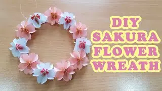 CARA MEMBUAT BUNGA HIAS SAKURA DARI KERTAS ORIGAMI | EASY SAKURA PAPER FLOWER TUTORIAL