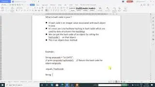Java Programming Tutorial - 38 - what is hash code in java