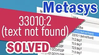 Metasys Text Not Found - How to fix Points not showing correct units in Johnson Controls