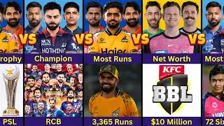 Comparison: IPL vs PSL vs BBL | Indian Premier League vs Pakistan Super League vs Big Bash League