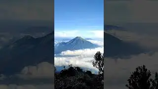Jiwa rebahanku meronta ronta melihat keindahan gunung sindoro #pendaki #hiking #travel #fy  #shorts