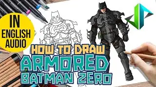 [DRAWPEDIA] HOW TO DRAW *NEW* ARMORED BATMAN ZERO from DC & FORTNITE SKIN - STEP BY STEP TUTORIAL