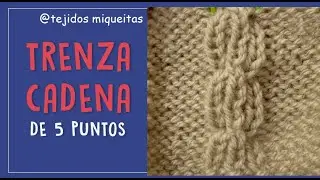 Trenza cadena de 5 puntos