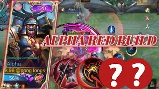 ALPHA RED BUILD|MOBILE LEGENDS BANG BANG #mlbb #mobilelegends#new#gaming
