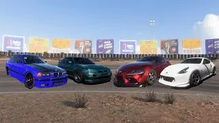 Toyota GR Supra, Nissan 370Z, Ford Cosworth,  Bmw M3 Tunes