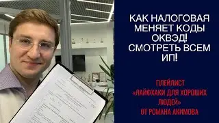 Как налоговая меняет коды ОКВЭД. Смотреть всем ИП!