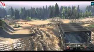 ГАЗ-66 по бездорожью в Spintires №1