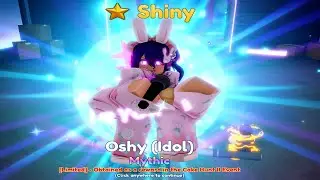 Getting Shiny Oshy and evolving her in Anime Adventures (Tier 50 Battlepass Unit)