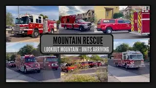 [LARGE RESPONSE] Units Arriving and On Scene of Mountain Rescue [Phoenix Fire Department]