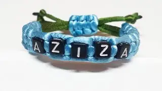 Knitting a name on a bracelet Making a bracelet out of string Write a name on a bracelet