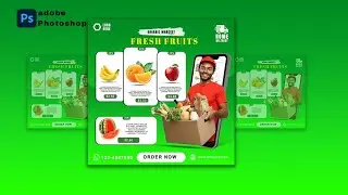 adobe Photoshop social media poster Design Dropixel video