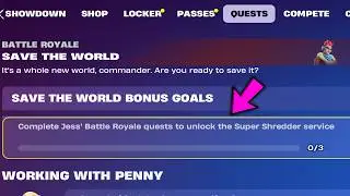 Complete Jess' Battle Royale quests to unlock the Super Shredder service
