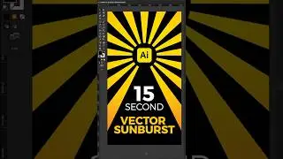 Vector Sunburst in less than 15 Seconds #Shorts #Illustrator