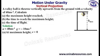 Motion Under Gravity: Vertical Projection